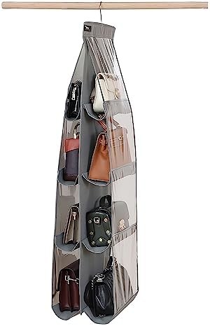 - 2 paquetes, colgador de bolso, modelo 2024, organizador de bolso para armario, ganchos de metal grueso, almacenaje de bolsa de mano.