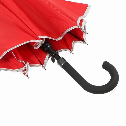 Compact Wind Resistant Umbrella , Red RPET Fabric Lightweight Golf Umbrella