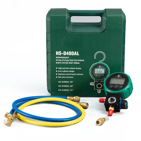 SAE Commercial Refrigeration Repair Parts , Aluminum Alloy Digital Hvac Gauges