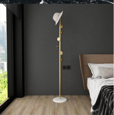 Corrosion Proof Gold 170cm Height Steel Clothes Rack