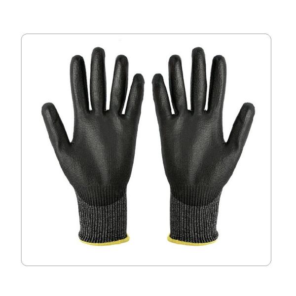 General Maintenance Black HPPE Fiber Size 6 ANSI Level 3 Cut Resistant Gloves