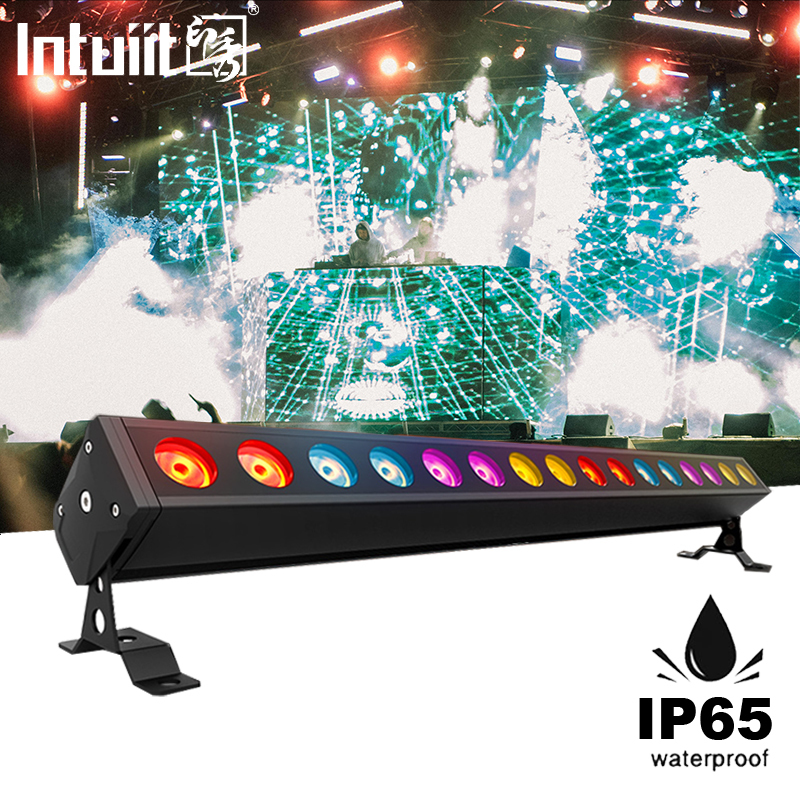 IP65 Outdoor 16x5W RGBW 4-in-1 LED Linear Wall Washer Bar Light DMX512 Stage Architecture Wash Lighting