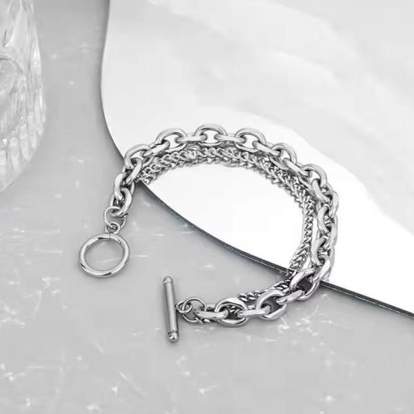 Bracelets de bijoux pour hommes en acier inoxydable 17cm 19cm Bracelets pour hommes en acier inoxydable