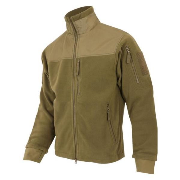 Abrasion Reinforced Air Force Coyote Brown Fleece Jacket With Mesh Lining Military Garments