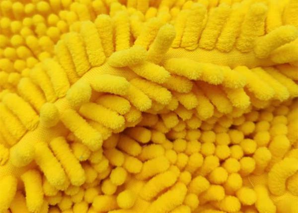 1 Cm que limpa o poliéster 100% tingido da tela de Microfiber do Chenille da pilha da torção