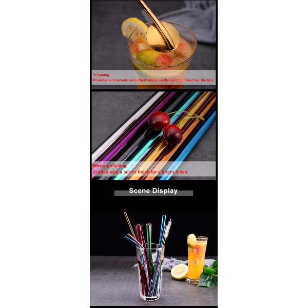 Métal réutilisable d'accessoires de barre buvant des pailles d'acier inoxydable avec le logo adapté aux besoins du client