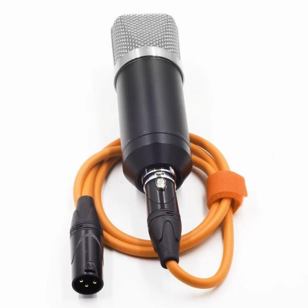 Male to Female XLR Microphone Cables , Orange Rubber Shielded Balanced Snake Cords