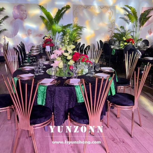 Cheap Price Wedding Chairs Events Banquet Gold Frame Velvet Seat Dining Chairs