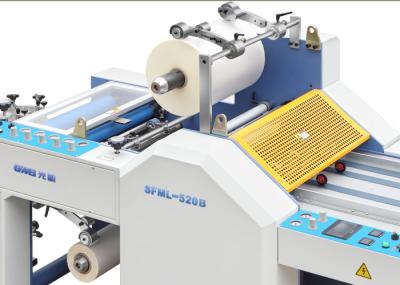 Double Sided BOPP Film Semi Automatic Laminator PLC Control Hand Paper Feeding