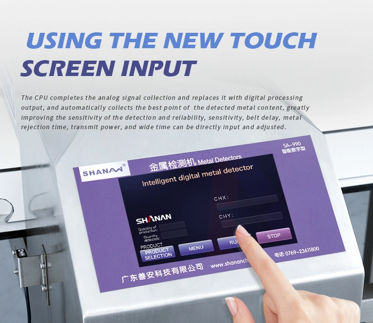 Промышленный детектор металлов для пищевых продуктов с туннелем конвейерного ремня для мяса пекарня закуска