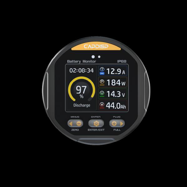 TR24 Moniteur de batterie étanche pour chariot élévateur avec écran couleur 8-100V 0-500A Indice IP68