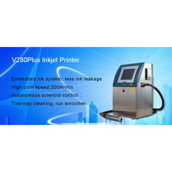 Принтер кода даты V280P промышленный струйный для крышки бутылки к Prinmt 4 линии датирует номер серии