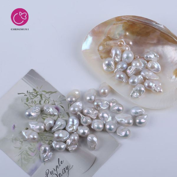 Wholesale Freshwater Loose Pearls Beads Natural White Color Baroque Shaped High Quality for Diy Jewelry