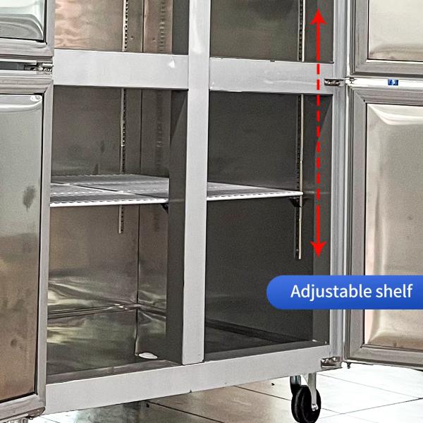 Wholesale Large Capacity Commercial Refrigerator 6 Doors Heavy Duty Independent Freezer Single-Temperature for Supermarket