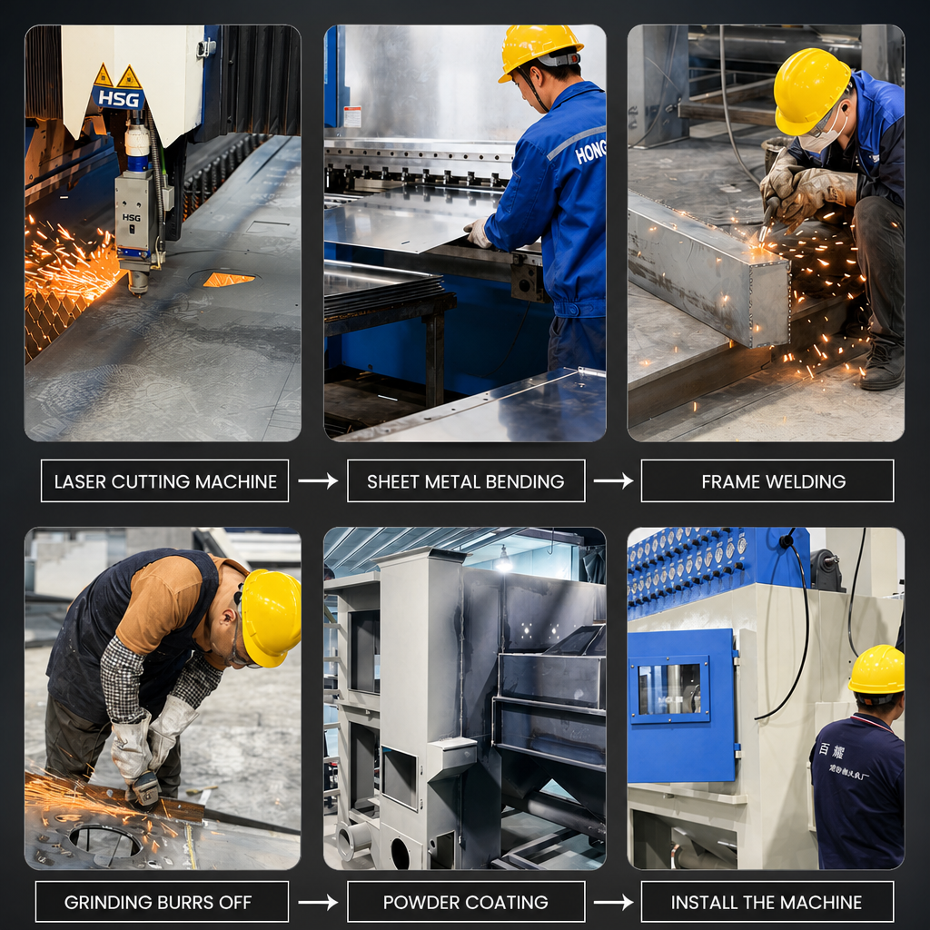 Dustless Automatic Conveyor Sandblasting Machine with High Pressure Cleaning Deflashing Function Motor Core Small Size