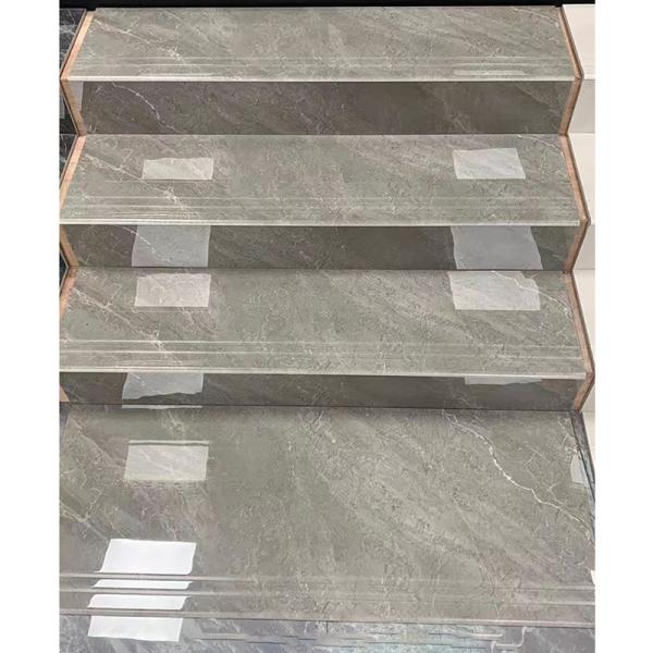 1200*470mm Marble Look Porcelain Tiles Full Body Polished Glazed Floor Stair Step Tiles