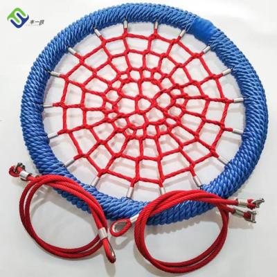 A cesta exterior da corda do núcleo do fio de aço das crianças do campo de jogos balança o diâmetro líquido de 1000mm