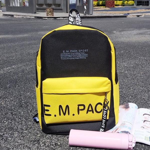 New nylon monogram printed backpack fashion trend European and American style outdoor backpack