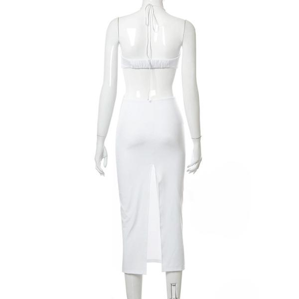 Slim Sling Wrap Chest Womens Party Maxi Dresses One Shoulder