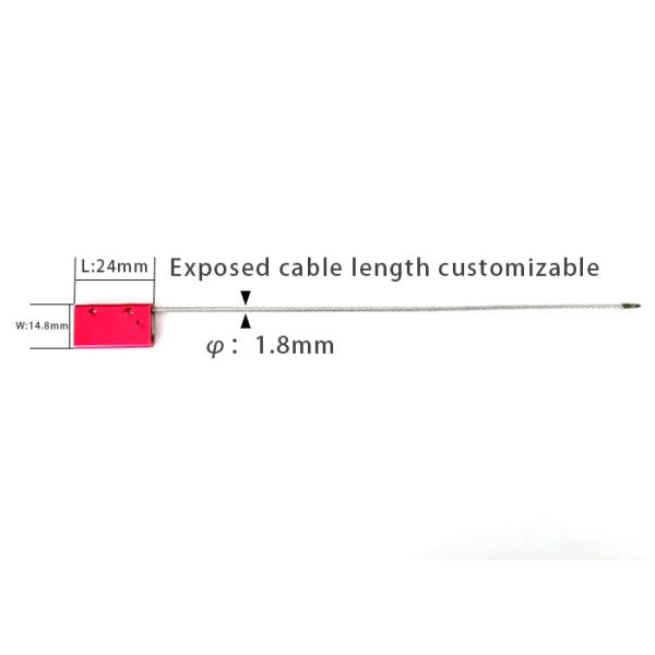 1.8mm Diameter Mini Cable Lock Seals With 2.79KN Tensile Strength