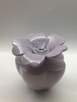 La fleur bleue brillante ovale adaptée aux besoins du client de bouteille de bouteille de parfum du jet 100ml a formé le chapeau