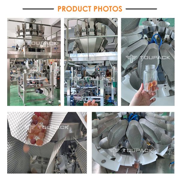 Biscuit Jar Multihead Weigher Filling Machine Plastic Jar And PET Can Cookie Packaging Machine