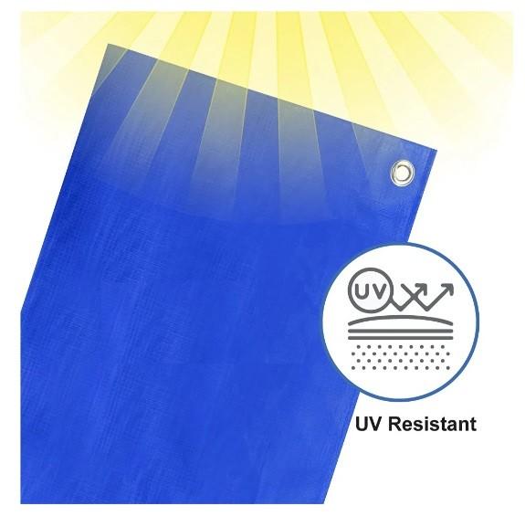 Blue / Silver Light Duty Tarpaulin Waterproof 85-120GSM