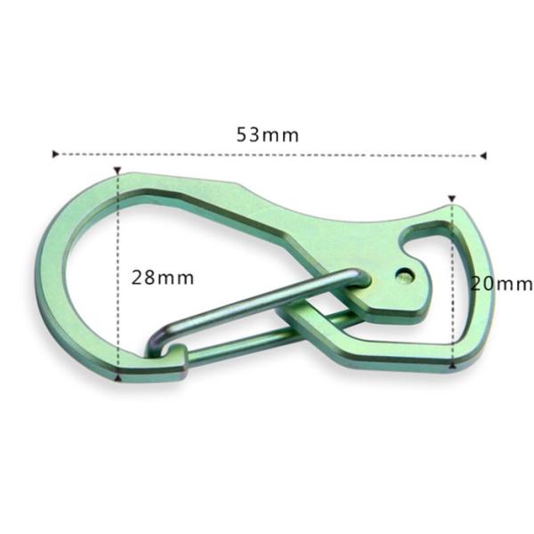 Lightweight Titanium Keychain Outdoor Camping Carabiner With Bottle Opener