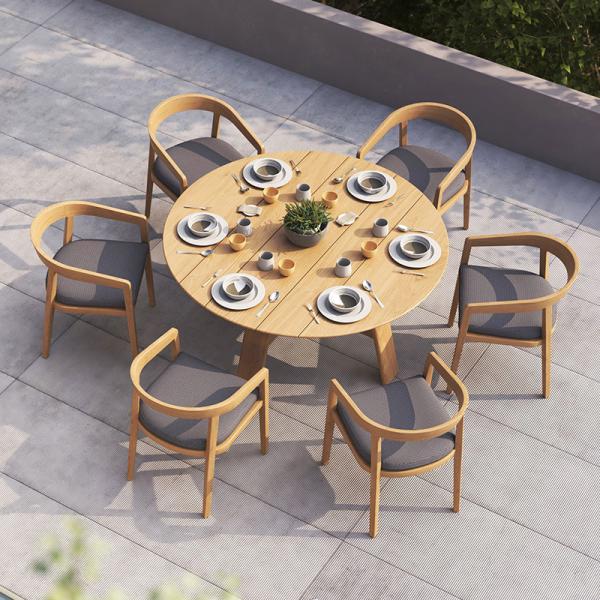 Solid Teak Patio Furniture Modern Outdoor Dinner Sets for Garden Bistro Coffee Table
