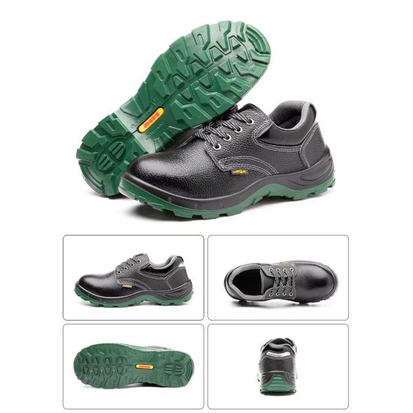 Microfiber Industrial Safety Shoes Iron Toe Black Pu Boots Unisex