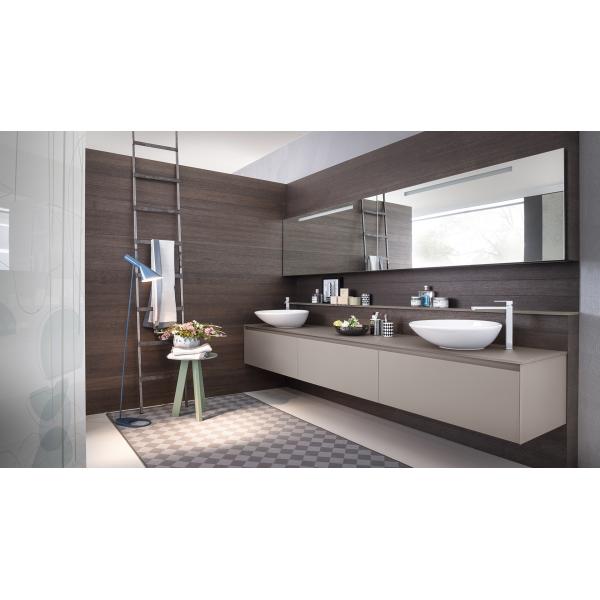 wholesale Luxury Aluminum Alloy medicine cabinet bathroom smart anti-fog mirror with LED lights storage defogging