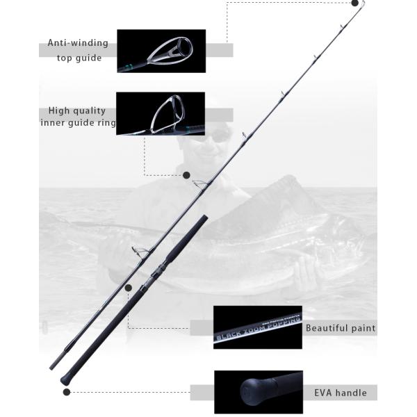 DPS Deap Sea Popping Fishing Rod Fuji Top Guides Reel Seat Travel Popping Rod