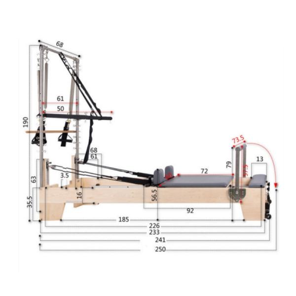 Commercial Gym fitness Cadillac reformer Pilates reformer Yoga exercise Pilates studio used equipment