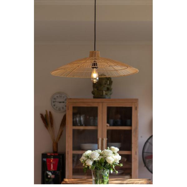 Customized Rattan Pendant Light Chandelier For Homestay Zen Tea Room
