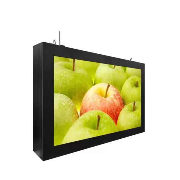 CH 55 Inch Outdoor LCD Digital Signage Kiosk Waterproof IP65 Elevator Display 4K Tempered Anti-Glare Glass Wall-Mounted Kiosk
