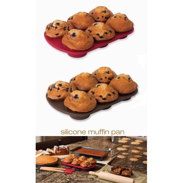 Nonstick FDA Heat Resistance Odorless Silicone 6 Cup Muffin Pan