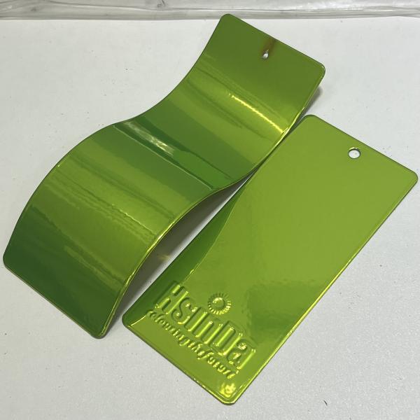 Reflective Chrome Lime Green Illusion Powder Coating Neon Apply Green Powder Coat