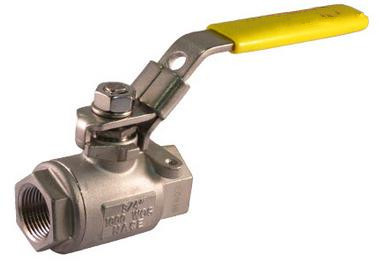 Stainless Steel 2 Piece Ball Valve with Threaded Connection Vented Ball