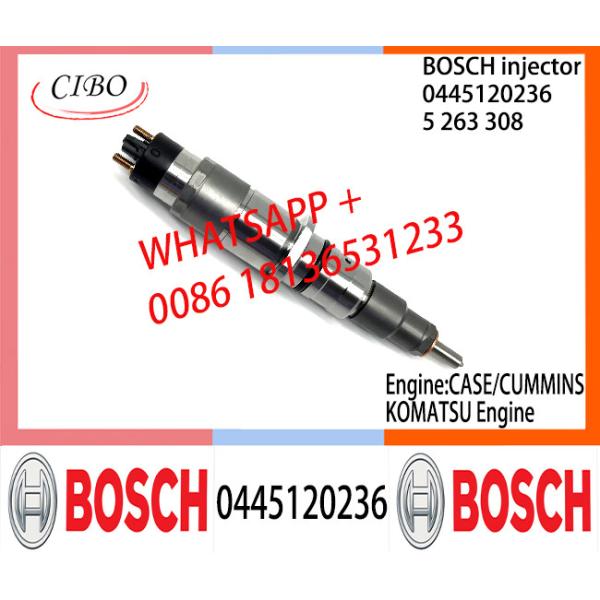 Собрание 0445120236 инжектора топлива 5263308 BOSCH 0445120236 первоначальное 5263308 в СЛУЧАЙ CUMMINS KOMATSU