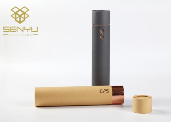 2mm Thickness Paper Tube Packaging / Foil Stamping Kraft Paper Push Up Tube