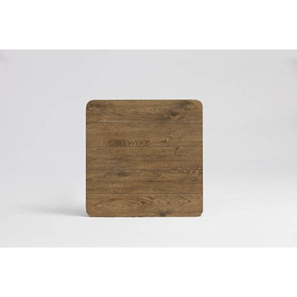 Mesa cuadrada de teca de marco de aluminio Una necesidad para muebles de rotín / mimbre al aire libre