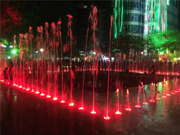 First Grade Certified Colorful Musical Floor Fountains With Stainless Steel 304 Pipe