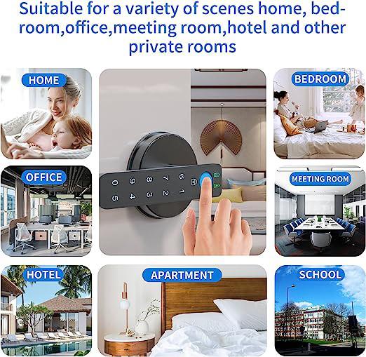 Touchscreen Fingerprint Biometric Keypad Door Lock Keyless Entry