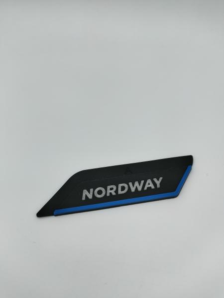 Viscose Eco Friendly Logo Stickers , Nordway Pvc Adhesive Sticker