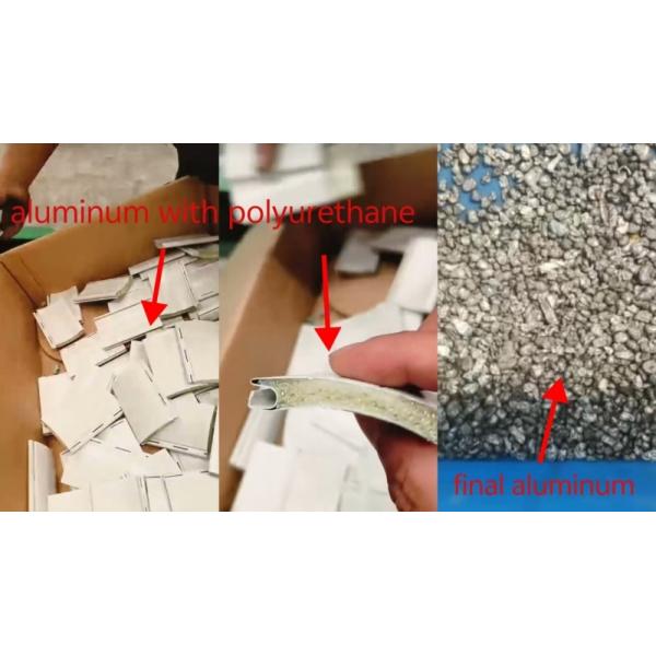 Waste Aluminum crusher seperate line recycling equipment 100-200kg/h capacity