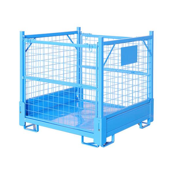 OEM Stackable Stillage Cage Welde Mild Mesh Steel Pallet Cages Collapsible