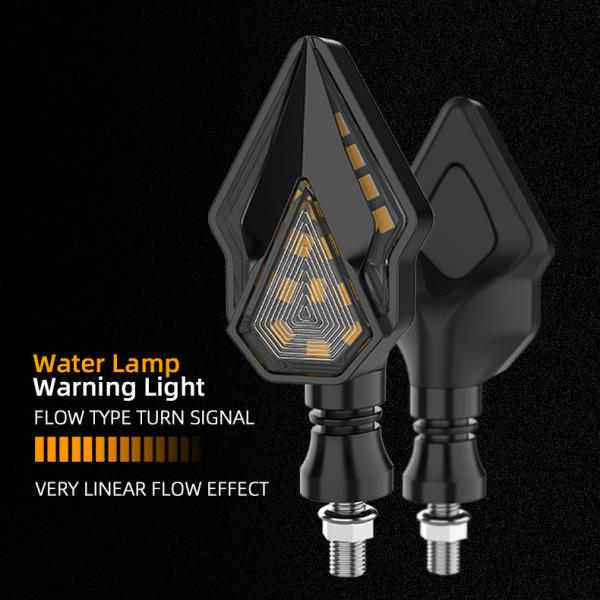 ABC PC YAYE 2 em 1 Lâmpada de água de motocicleta LED Indicador de sinal de virada Mini luz a DC12V