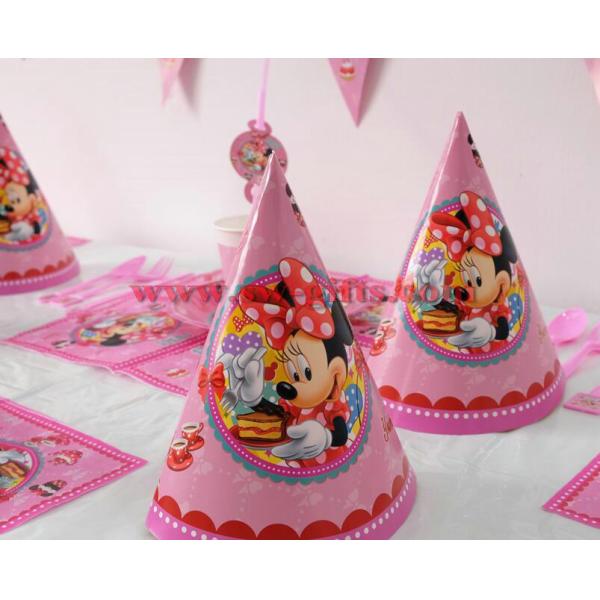 Minnie Mouse Kids Birthday Party Decoration Set Party Supplies cup plate banner hat straw loot bag fork