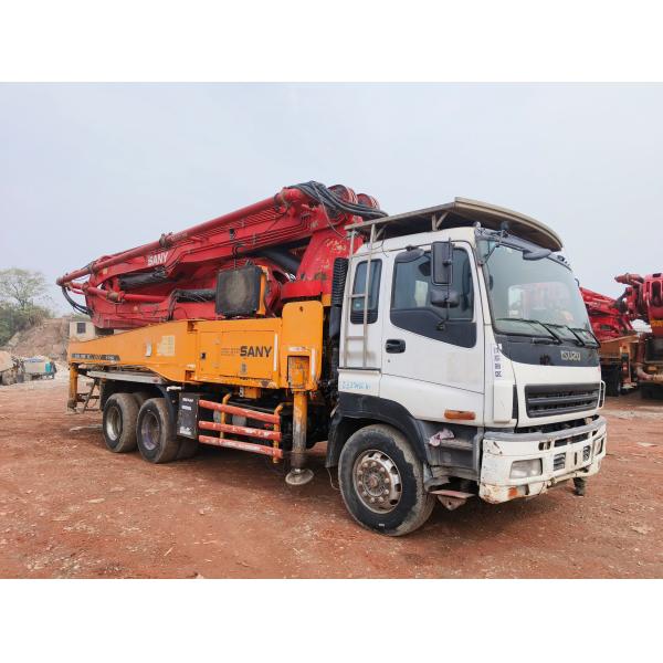 Used Sany 40-meter Concrete Pump Truck Adopts Isuzu Chassis, Which Is Economical And Affordable