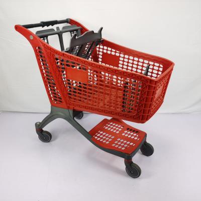 175L HDPP Nylon All Plastic Shopping Carts Warehouse Supermarket Shopping Trolley
